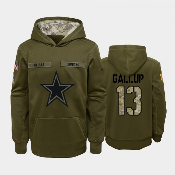 Dallas Cowboys Michael Gallup Olive 2018 Salute To...