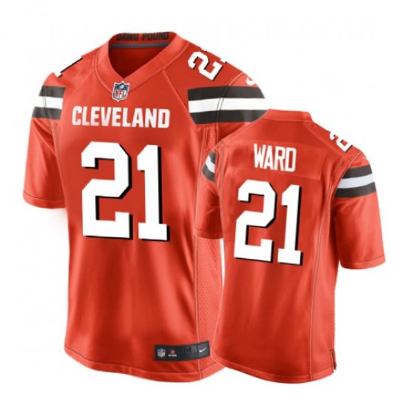 Cleveland Browns #21 Denzel Ward Orange Nike Game ...