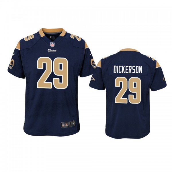 Los Angeles Rams #29 Eric Dickerson Navy Game Jers...
