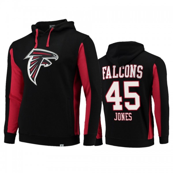 Atlanta Falcons #45 Deion Jones Black Team Iconic Hoodie - Men