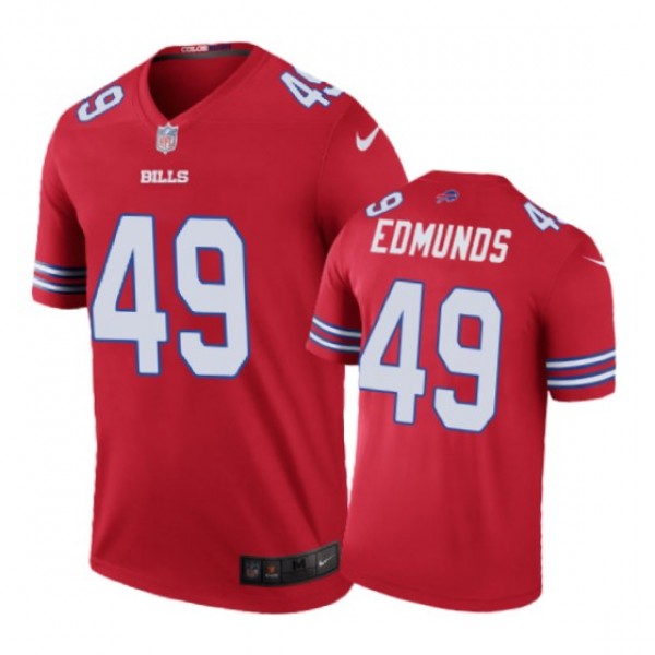 Buffalo Bills #49 Tremaine Edmunds Nike color rush Red Jersey
