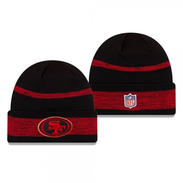 San Francisco 49ers Black 2021 NFL Sideline Tech Cuffed Knit Hat