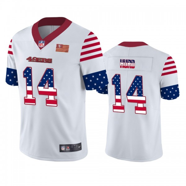 Jalen Hurd San Francisco 49ers White Independence Day Stars & Stripes Jersey