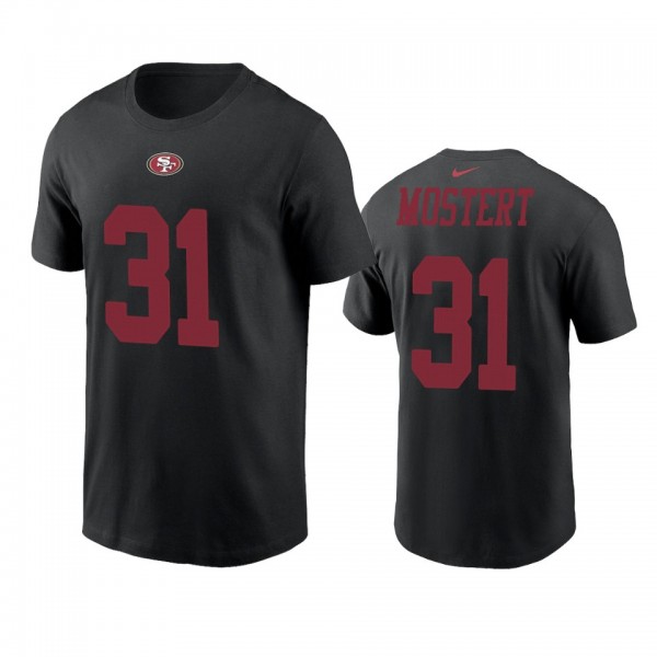 Men's San Francisco 49ers Raheem Mostert Black Name & Number T-Shirt