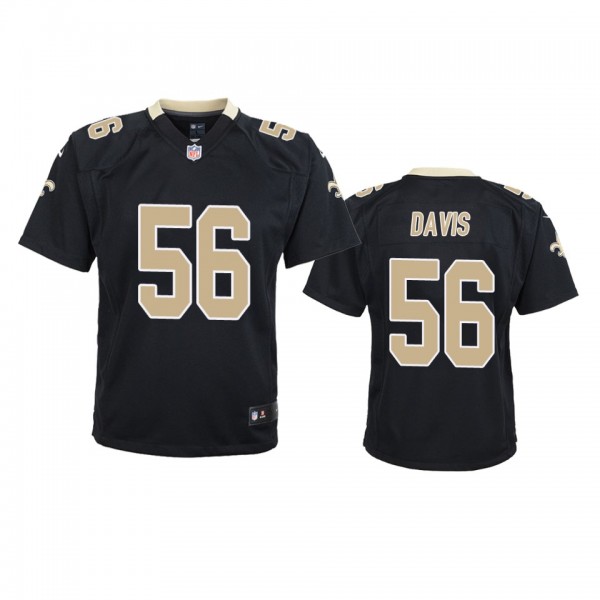 New Orleans Saints #56 Demario Davis Black Game Je...