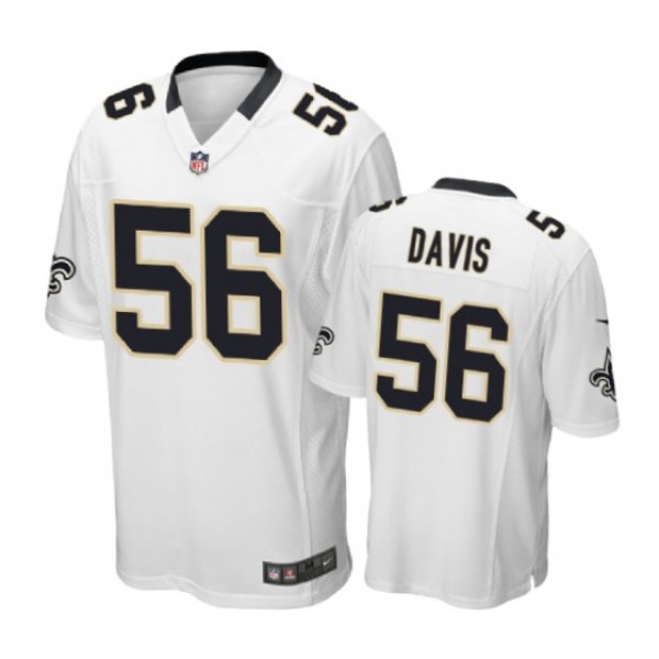 New Orleans Saints #56 Demario Davis White Nike Ga...