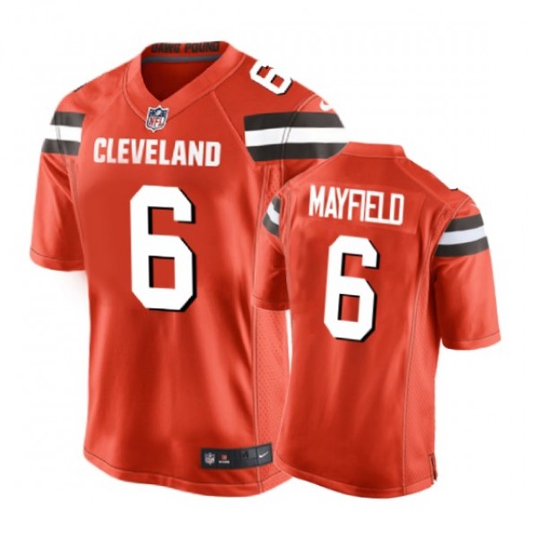 Cleveland Browns #6 Baker Mayfield Orange Nike Gam...
