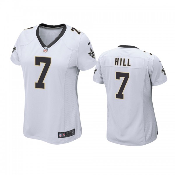 New Orleans Saints #7 Taysom Hill White Game Jerse...