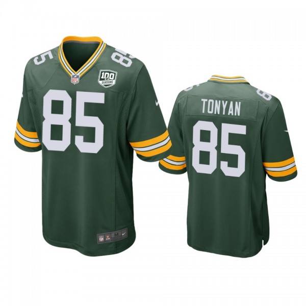 Green Bay Packers #85 Robert Tonyan Green Game Jer...