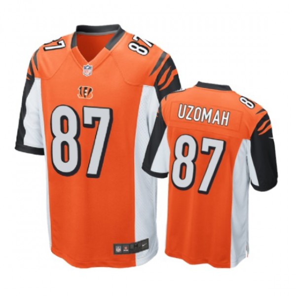 Cincinnati Bengals #87 C.J. Uzomah Orange Nike Gam...