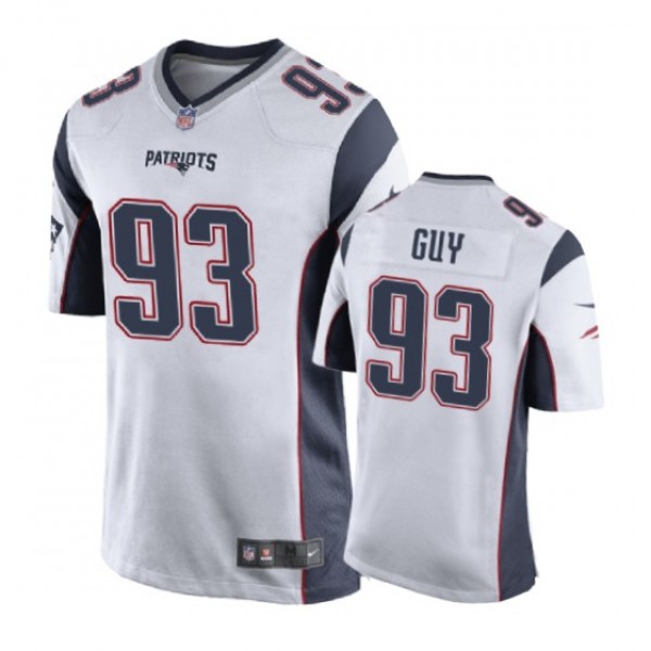 New England Patriots #93 Lawrence Guy White Nike G...