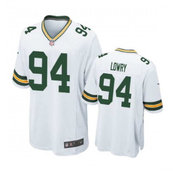 Green Bay Packers #94 Dean Lowry White Nike Game J...