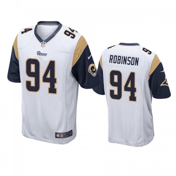 Los Angeles Rams A'Shawn Robinson White Game Jerse...