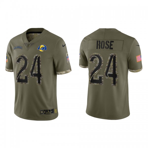 A.J. Rose Los Angeles Rams Olive 2022 Salute To Se...