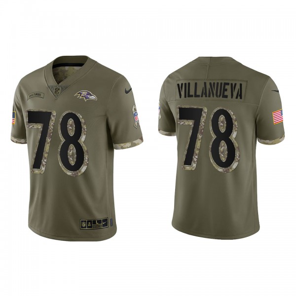 Alejandro Villanueva Baltimore Ravens Olive 2022 S...