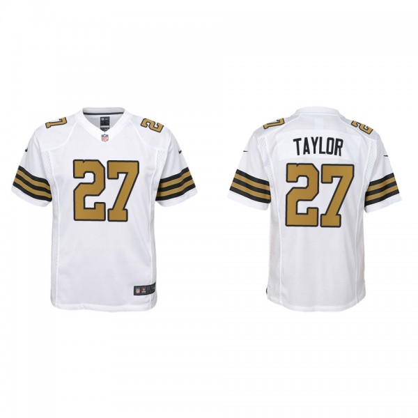 Youth Alontae Taylor New Orleans Saints White Alternate Game Jersey