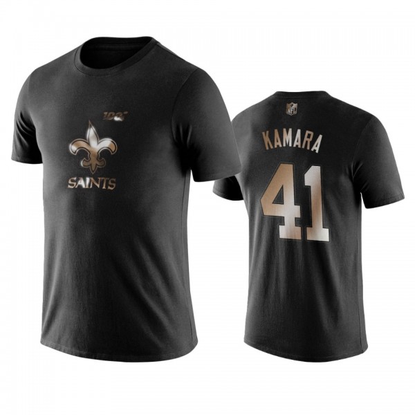 Alvin Kamara New Orleans Saints Black Golden 100th...