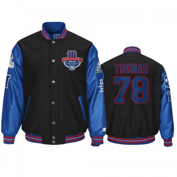 New York Giants Andrew Thomas Black Royal Super Bo...