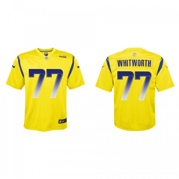 Andrew Whitworth Youth Los Angeles Rams Gold Inver...