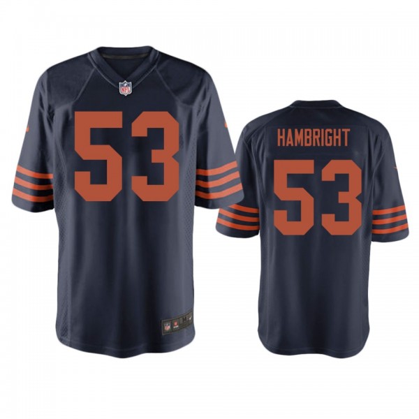 Chicago Bears Arlington Hambright Navy Throwback G...