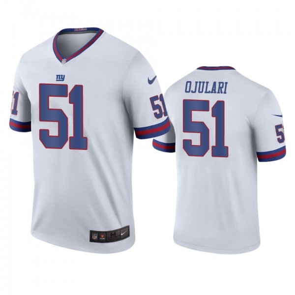 New York Giants Azeez Ojulari White Color Rush Legend Jersey