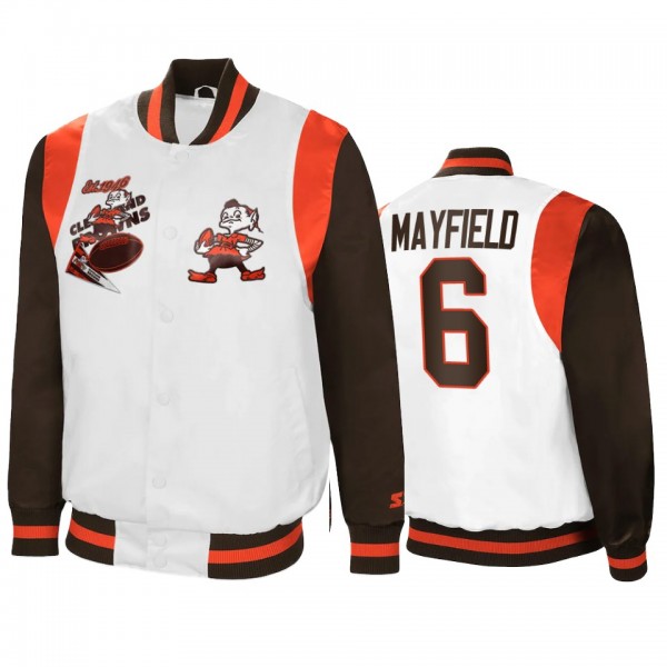 Cleveland Browns Baker Mayfield White Brown Retro ...