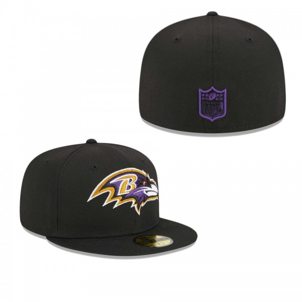 Men's Baltimore Ravens Black Main 59FIFTY Fitted H...