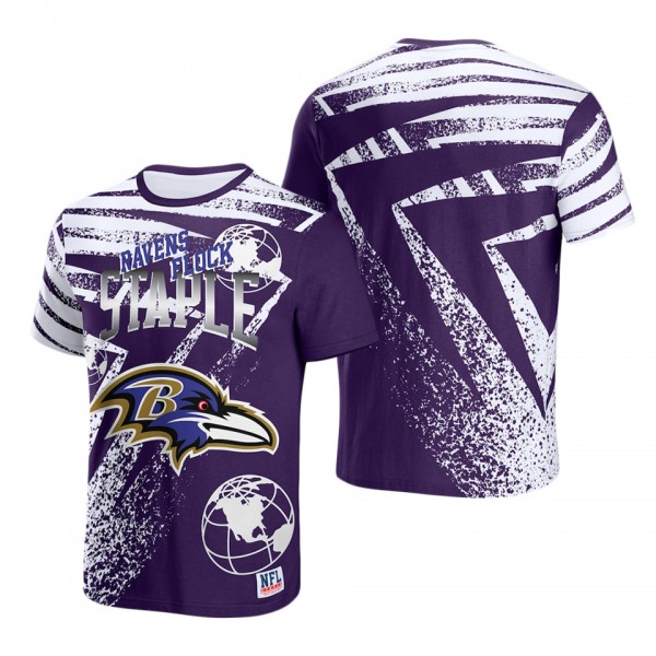 Men's Baltimore Ravens NFL x Staple Purple All Ove...