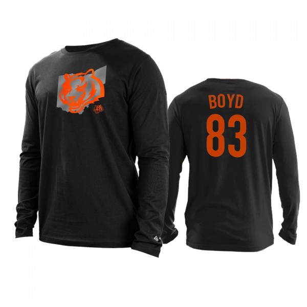 Cincinnati Bengals Tyler Boyd Black State Long Sle...