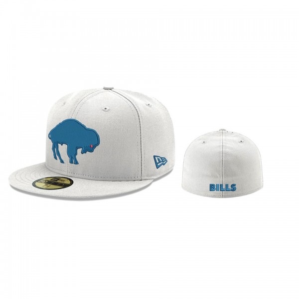 Buffalo Bills White Omaha Historic Logo 59FIFTY Hat
