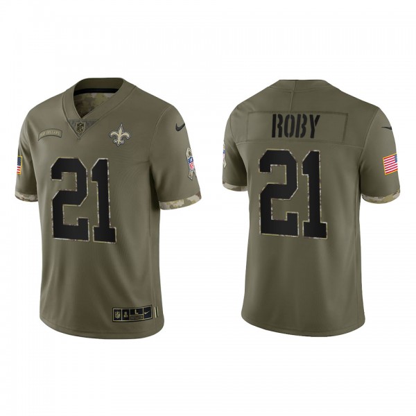 Bradley Roby New Orleans Saints Olive 2022 Salute ...