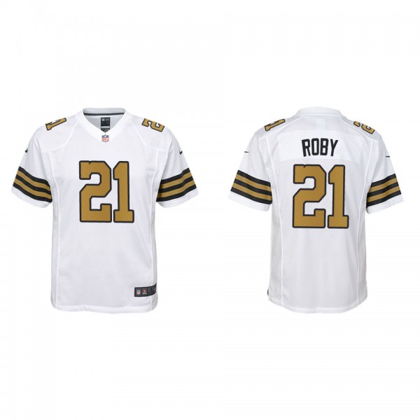 Youth Bradley Roby New Orleans Saints White Altern...