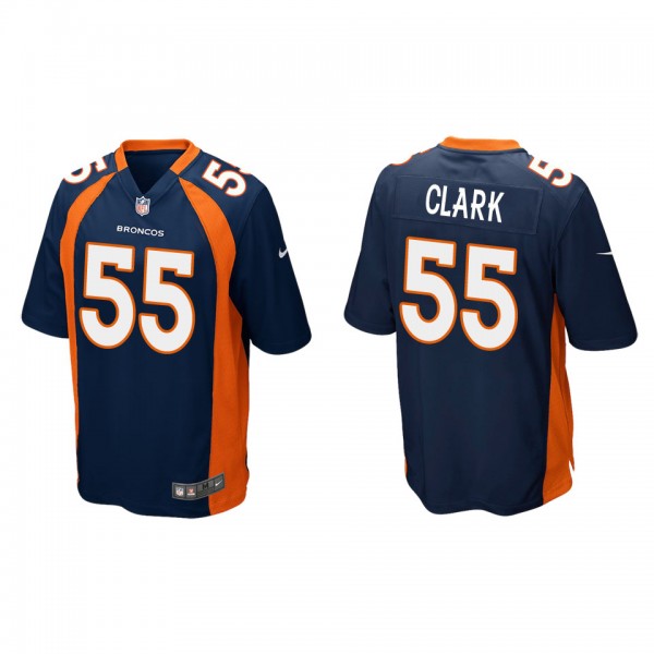 Men's Denver Broncos Frank Clark Navy Game Jersey