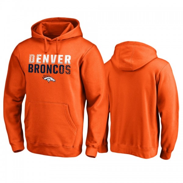 Denver Broncos Orange Iconic Fade Out Pullover Hoodie