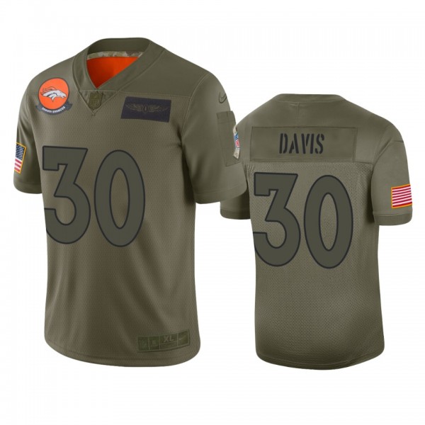 Denver Broncos Terrell Davis Camo 2019 Salute to S...