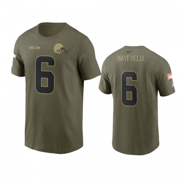 Cleveland Browns Baker Mayfield Camo 2021 Salute T...