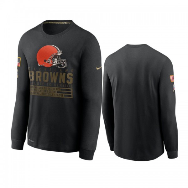 Cleveland Browns Black 2020 Salute to Service Side...