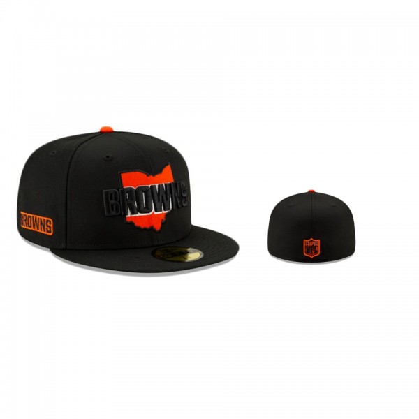 Cleveland Browns Black State Logo Reflect 59Fifty ...