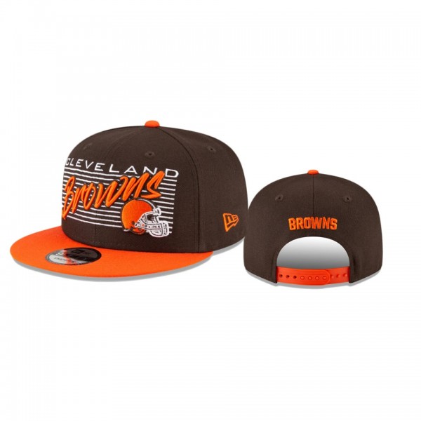 Cleveland Browns Brown Orange Retro 9FIFTY Snapbac...