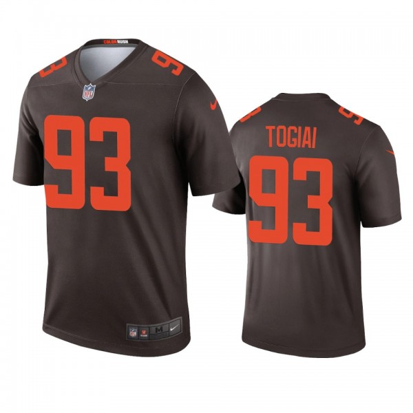 Cleveland Browns Tommy Togiai Brown Alternate Lege...