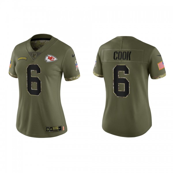 Bryan Cook Women's Kansas City Chiefs Olive 2022 Salute To Service Limited Jersey