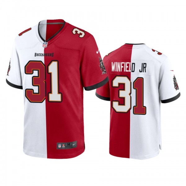 Tampa Bay Buccaneers Antoine Winfield Jr. Red White Split Two Tone Game Jersey
