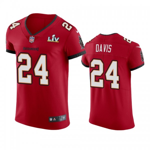 Carlton Davis Buccaneers Red Super Bowl LV Vapor E...