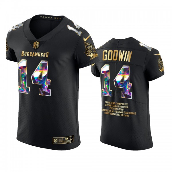 Tampa Bay Buccaneers Chris Godwin Black Career Highlights Awards Diamond Edition Jersey - Men's