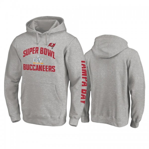 Tampa Bay Buccaneers Gray Super Bowl LV Replay 2-Hit Pullover Hoodie