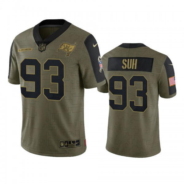 Tampa Bay Buccaneers Ndamukong Suh Olive 2021 Salu...