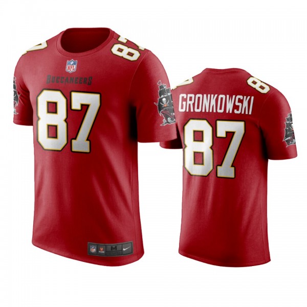 Men's Tampa Bay Buccaneers Rob Gronkowski Red Name & Number T-shirt