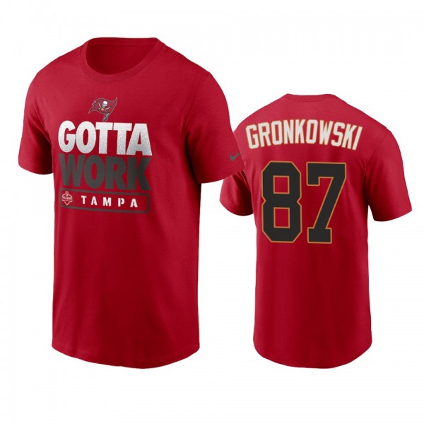 Tampa Bay Buccaneers Rob Gronkowski Red 2021 NFL T...