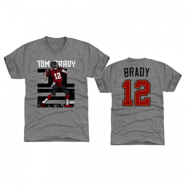 Men's Tampa Bay Buccaneers Tom Brady Gray First Pl...