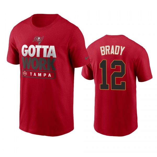 Tampa Bay Buccaneers Tom Brady Red 2021 NFL Traini...